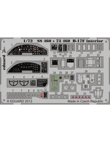 B-17F interior for Revell, 1/72 - Eduard Accessories SS460