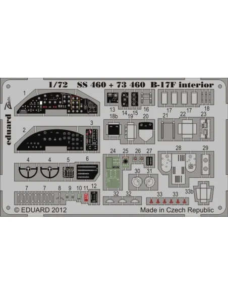 B-17F interior for Revell, 1/72 - Eduard Accessories SS460