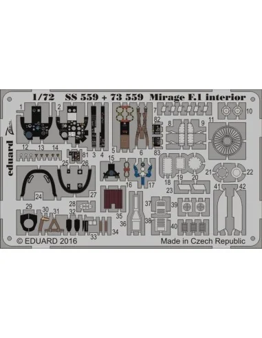 Mirage F.1 interior for Special Hobby, 1/72 - Eduard Accessories SS559