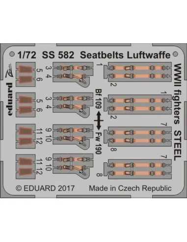 Seatbelts Luftwaffe WWII fighters STEEL, 1/72 - Eduard Accessories ...