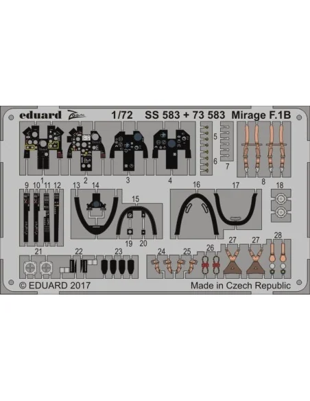 Mirage F.1B for Special Hobby, 1/72 - Eduard Accessories SS583