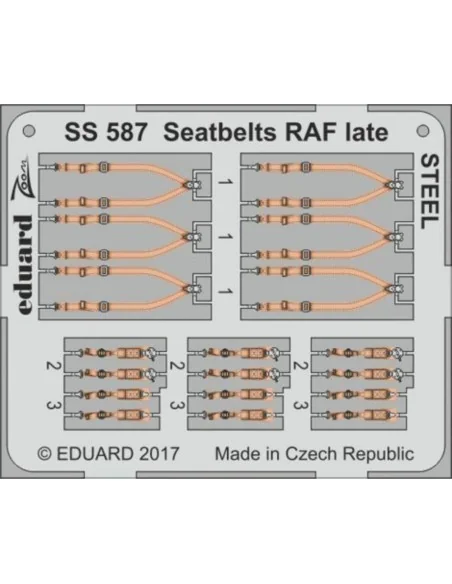 Seatbelts RAF late STEEL, 1/72 - Eduard Accessories SS587