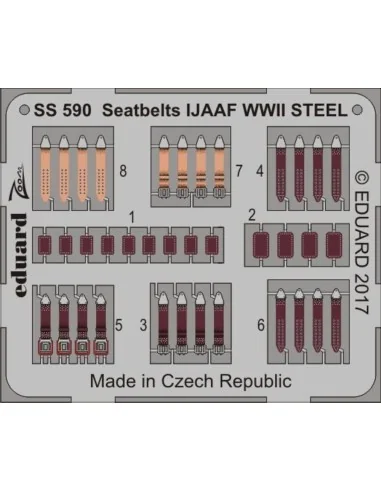 Seatbelts IJAAF WWII STEEL for Eduard, 1/72 - Eduard Accessories SS590