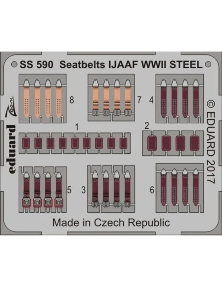 Seatbelts IJAAF WWII STEEL for Eduard, 1/72 - Eduard Accessories SS590