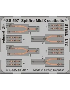 Spitfire Mk.IX seatbelts STEEL f.Eduard, 1/72 - Eduard Accessories ...