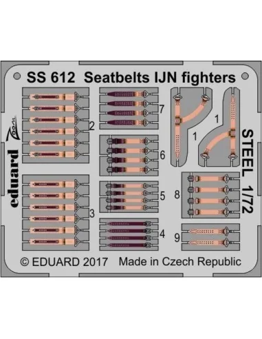 [NO_DESC] Seatbelts IJN fighters STEEL, 1/72 - Eduard Accessories S...