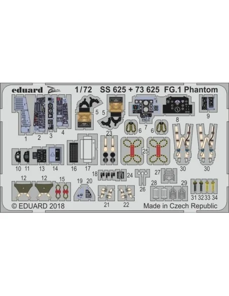 FG.1 Phantom for Airfix, 1/72 - Eduard Accessories SS625