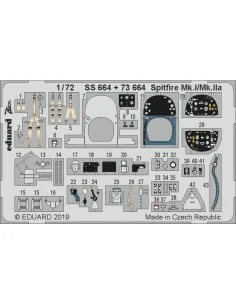 Spitfire Nk.I/Mk.IIa for Airfix, 1/72 - Eduard Accessories SS664