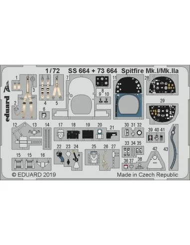 [NO_DESC] Spitfire Nk.I/Mk.IIa for Airfix, 1/72 - Eduard Accessorie...