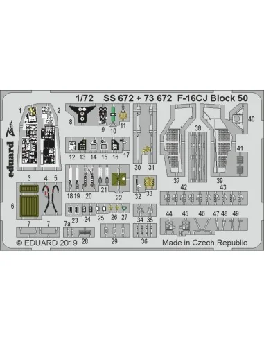 F-16CJ Block 50 for Tamiya, 1/72 - Eduard Accessories SS672