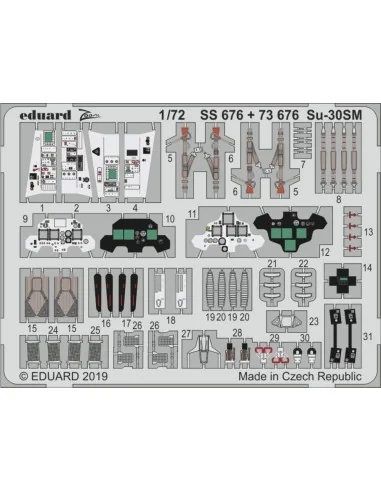 [NO_DESC] Su-30SM for Zvezda, 1/72 - Eduard Accessories SS676