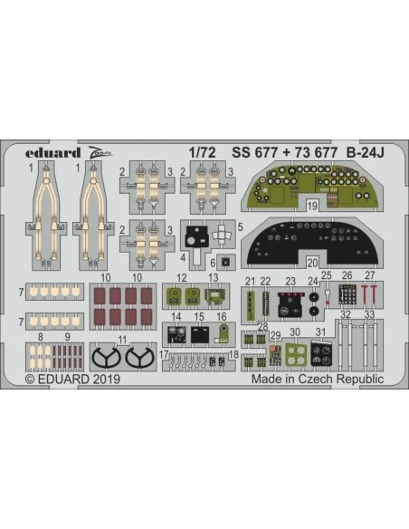 B-24J for Hasegawa, 1/72 - Eduard Accessories SS677