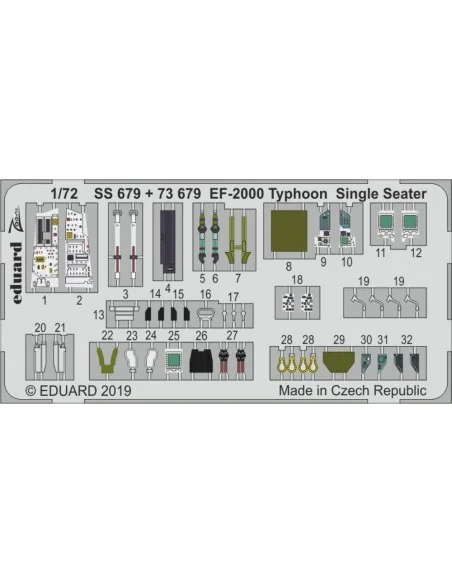 EF-2000 Typhoon Single Seater for Revell, 1/72 - Eduard Accessories...