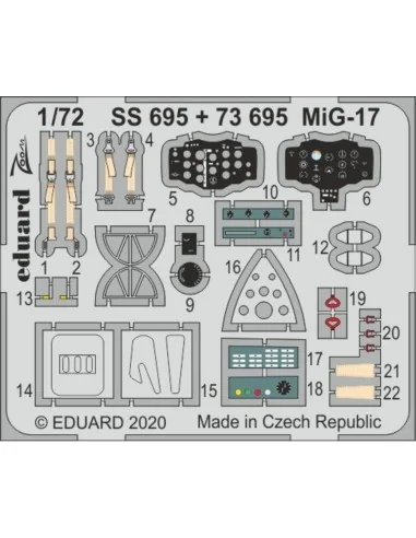 MiG-17 for Airfix, 1/72 - Eduard Accessories SS695