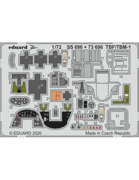 TBF/TBM-1 Avenger for Hasegawa, 1/72 - Eduard Accessories SS696