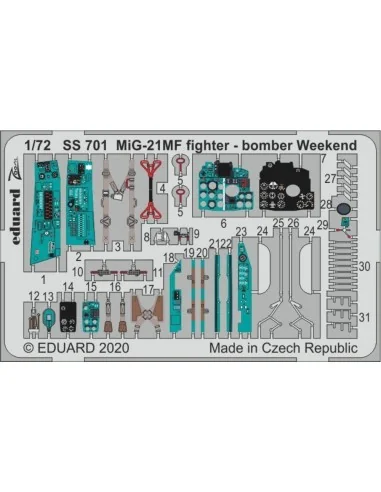MiG-21MF fighter-bomber Weekend for Eduard, 1/72 - Eduard Accessori...