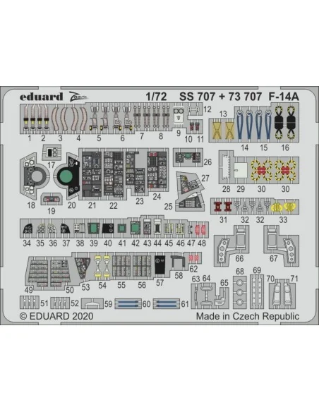 [NO_DESC] F-14A for Academy, 1/72 - Eduard Accessories SS707