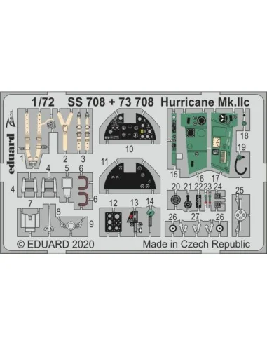 Hurricane Mk.IIc for Arma Hobby, 1/72 - Eduard Accessories SS708