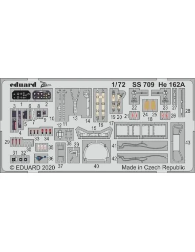 He 162A for Special Hobby, 1/72 - Eduard Accessories SS709