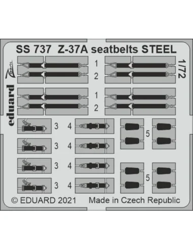 Z-37A seatbelts STEEL 1/72 for EDUARD, 1/72 - Eduard Accessories SS737