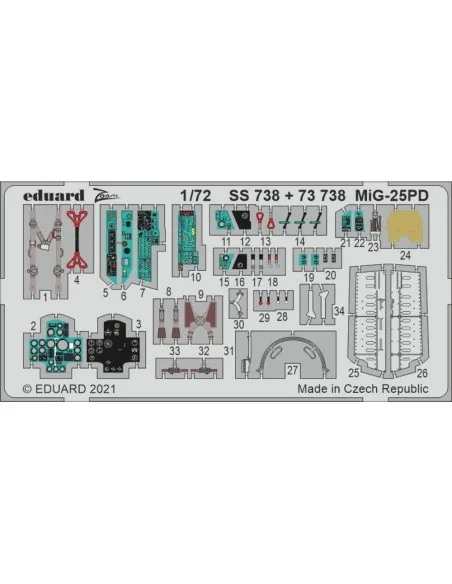 [NO_DESC] MiG-25PD 1/72 for ICM, 1/72 - Eduard Accessories SS738