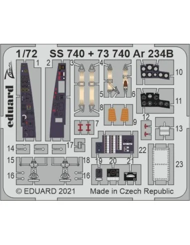 Ar 234B 1/72 for DRAGON, 1/72 - Eduard Accessories SS740