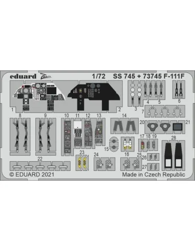 F-111F 1/72 for HASEGAWA / HOBBY 2000, 1/72 - Eduard Accessories SS745