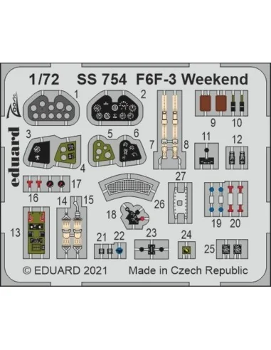 F6F-3 Weekend 1/72 EDUARD, 1/72 - Eduard Accessories SS754