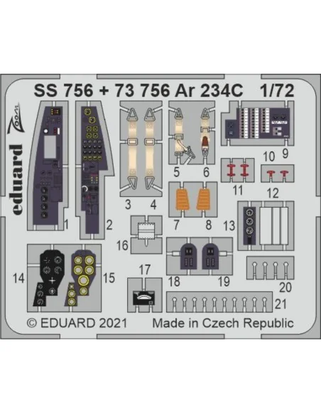 [NO_DESC] Ar 234C, for HOBBY 2000 / DRAGON, 1/72 - Eduard Accessori...