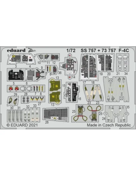 F-4C, for FINE MOLDS, 1/72 - Eduard Accessories SS757