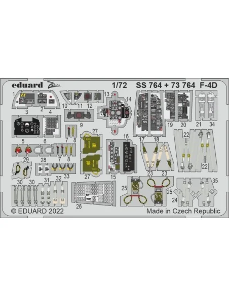 F-4D for FINE MOLDS, 1/72 - Eduard Accessories SS764