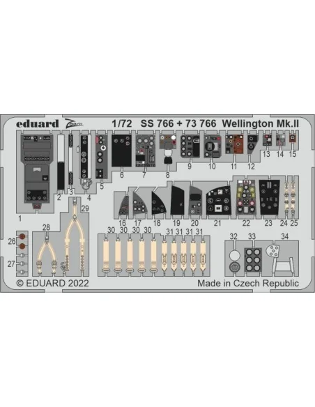 Wellington Mk.II for AIRFIX, 1/72 - Eduard Accessories SS766