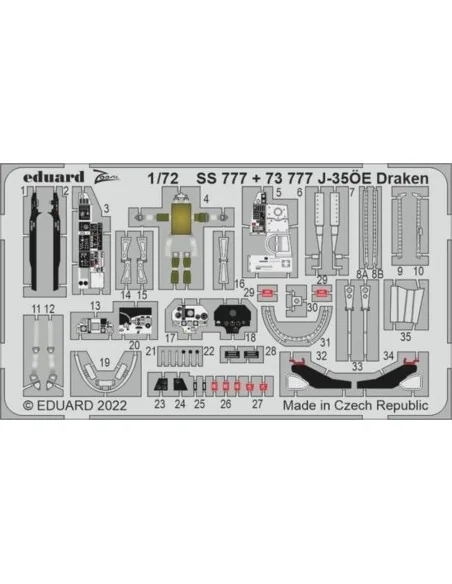 J-35F/FS Draken, 1/72 - Eduard Accessories SS778