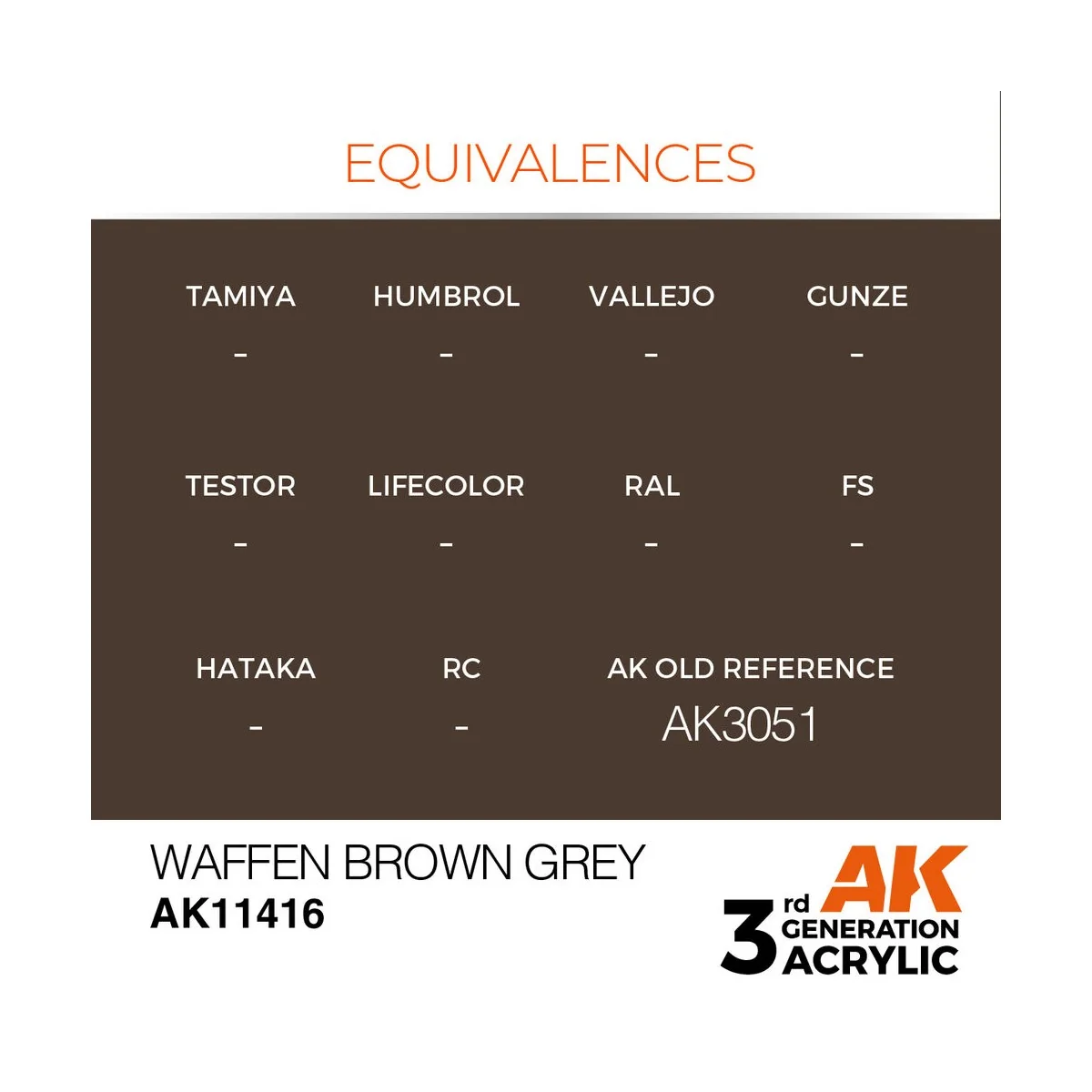 Waffen Brown Grey - AK Interactive AK11416 Waffen Brown Grey - AK Interactive AK11416