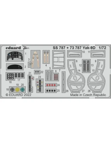 Yak-9D for ZVEZDA, 1/72 - Eduard Accessories SS787