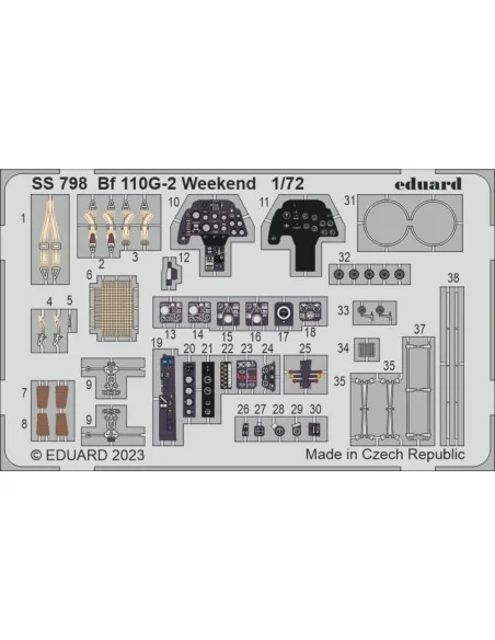 Bf 110G-2 Weekend 1/72 EDUARD, 1/72 - Eduard Accessories SS798