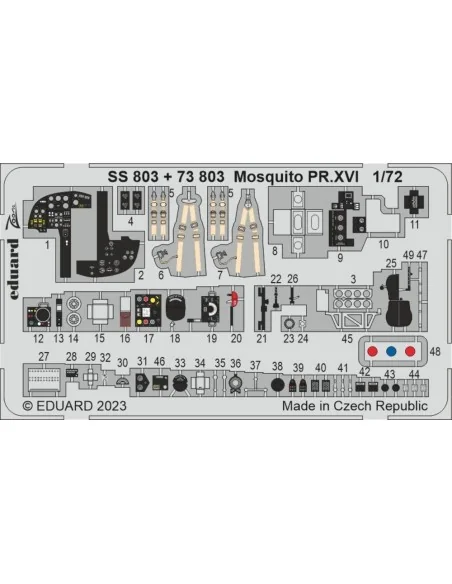 [NO_DESC] Mosquito PR.XVI 1/72 AIRFIX, 1/72 - Eduard Accessories SS803
