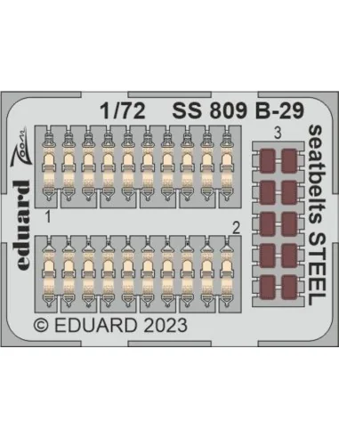 B-29 seatbelts STEEL 1/72 HOBBY 2000 / ACADEMY, 1/72 - Eduard Acces...