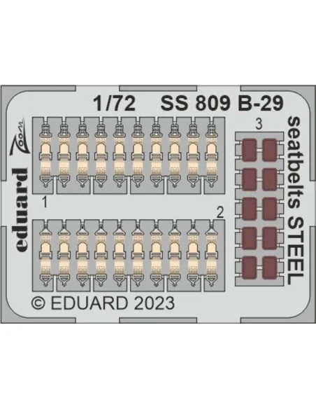 B-29 seatbelts STEEL 1/72 HOBBY 2000 / ACADEMY, 1/72 - Eduard Acces...