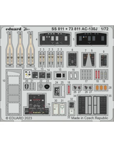 AC-130J 1/72 ZVEZDA, 1/72 - Eduard Accessories SS811