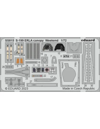 S-199 Erla canopy Weekend, 1/72 - Eduard Accessories SS815