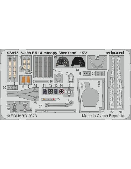 [NO_DESC] S-199 Erla canopy Weekend, 1/72 - Eduard Accessories SS815