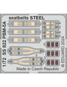 PBM-5A seatbelts STEEL 1/72 ACADEMY, 1/72 - Eduard Accessories SS822