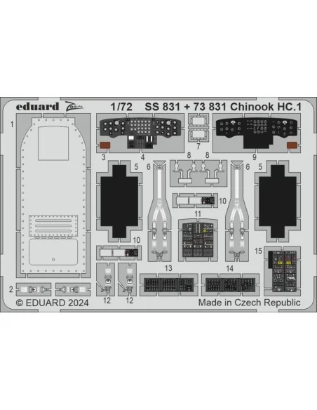 Chinook HC.1 AIRFIX, 1/72 - Eduard Accessories SS831