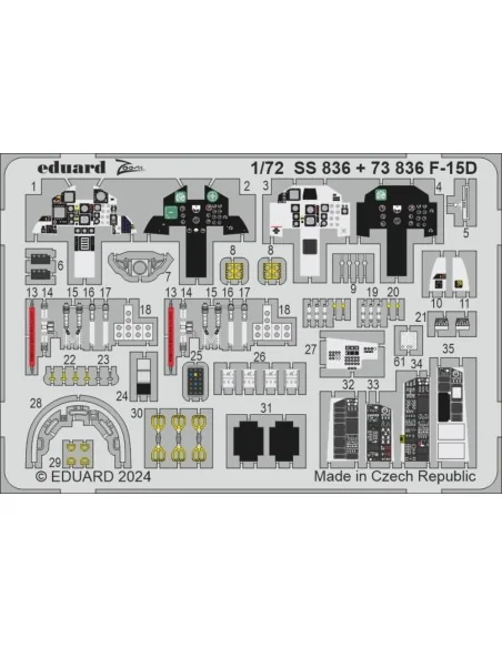 F-15D, 1/72 - Eduard Accessories SS836
