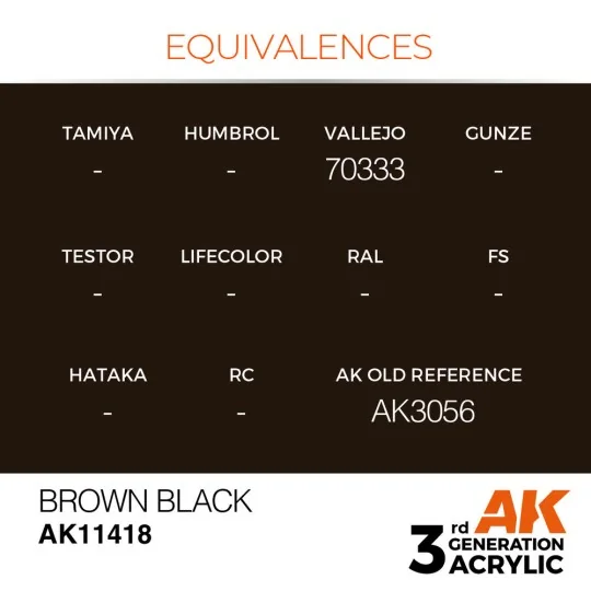 Brown Black - AK Interactive AK11418 Brown Black - AK Interactive AK11418