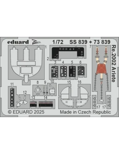 Re.2002 Ariete ITALERI, 1/72 - Eduard Accessories SS839