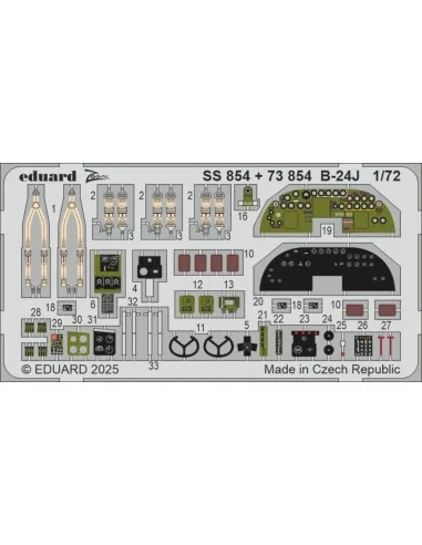 B-24J HASEGAWA, 1/72 - Eduard Accessories SS854