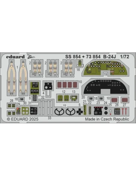 B-24J HASEGAWA, 1/72 - Eduard Accessories SS854