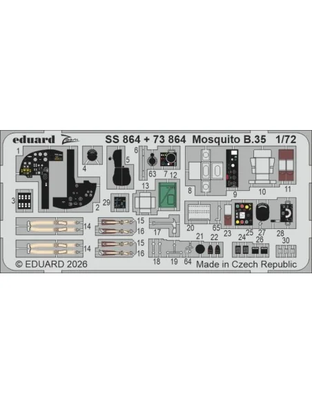 Mosquito B.35 for Airfix, 1/72 - Eduard Accessories SS864
